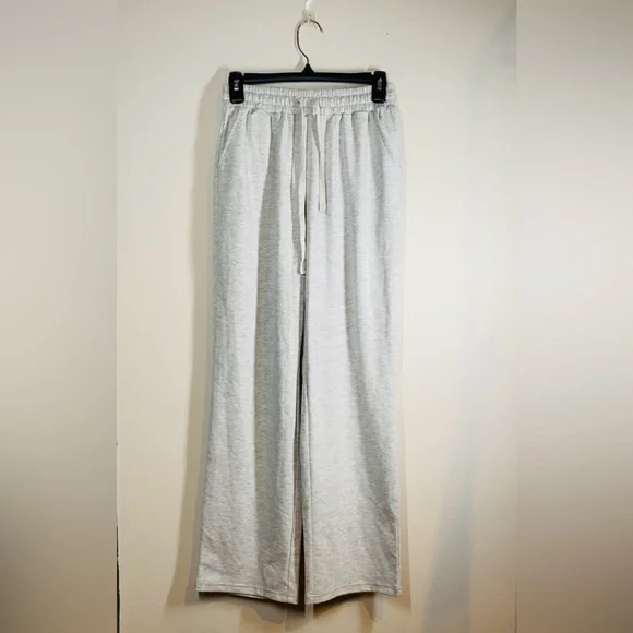 NEW Ash Gray Drawstring Waist Straight Leg Lounge Pants in sz Small - Picture 1 of 6